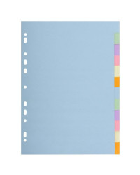 Forever pastel kartonnen tabbladen – 12 posities – A4 – assorti 