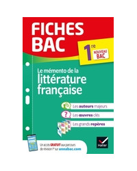 Fiches bac - Mémento de la littérature française 1re 